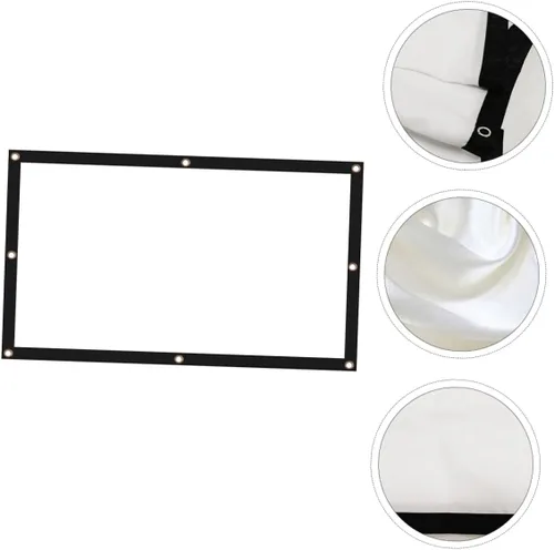 Vista 9 de BESPORTBLE Portable Foldable Projector Screen HD Projection Movie Screen for Open-Air Theater Home Theater Classroom Office Conference Presentations