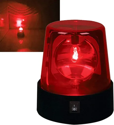 Vista 2 de Luz estroboscópica LED giratoria de 360 grados con efecto de escenario intermitente para DJ, funciona con pilas, lámpara giratoria para fiesta