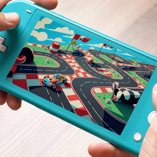 Vista 6 de TALK WORKS Screen Protector Compatible with Nintendo Switch Lite - Scratch, Crack, and Shatter Resistant-Ultra-Thin HD Touchscreen Tempered Glass
