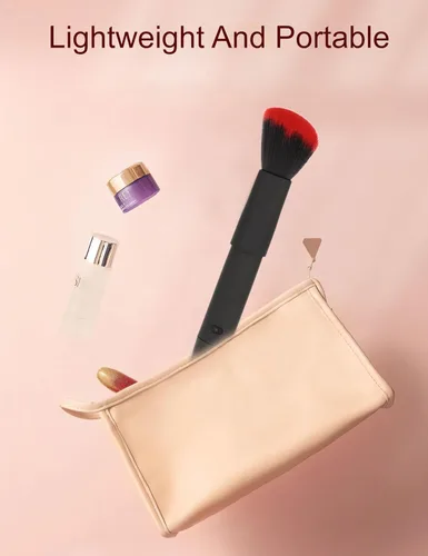 Vista 7 de Cepillo de maquillaje eléctrico, recargable de 10 velocidades, mezcla de cepillo facial vibratorio, contorno, resaltado y acabado de aerógrafo