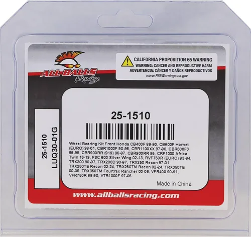 Vista 7 de All Balls Racing 25-1510 Kit de juntas de rodamiento de rueda compatible con/reemplazo para Honda