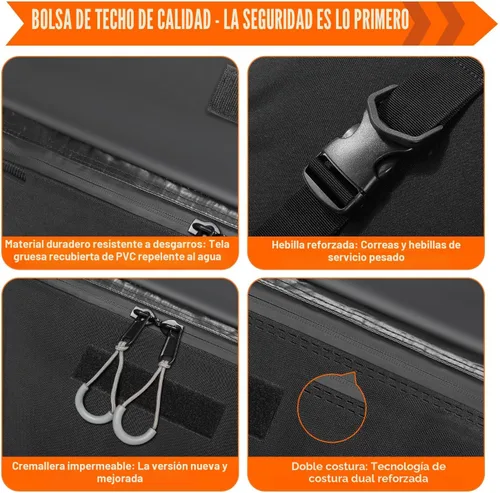 Vista 6 de Sailnovo Bolsa de techo para portaequipajes en la azotea, 15 Coches cabidos