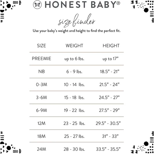 Vista 6 de HonestBaby Unisex Baby 10-Pack Organic Cotton Short