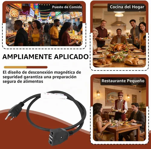 Vista 7 de 9001150010 Cable de alimentación magnético compatible con freidora eléctrica Masterbuilt 10L XL, cable de freidora magnética de repuesto
