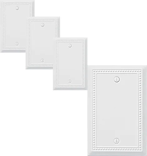 Vista 40 de OKAWYC Belaire - Cubierta para interruptor de luz de decoración individual, placa de pared de metal con cuentas, paquete de 4 unidades de bronce
