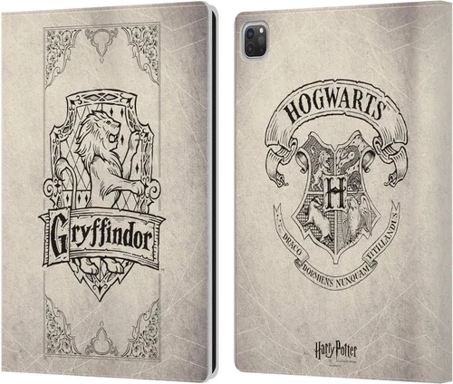 Vista 13 de Head Case Designs Funda de piel con licencia oficial de Harry Potter Gryffindor Parchment Sorcerer's Stone I, tipo cartera compatible con Apple iPad