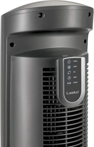 Vista 10 de Lasko 2551 - Ventilador eléctrico portátil de torre oscilante de 42 pulgadas con ionizador de aire fresco, temporizador y control remoto
