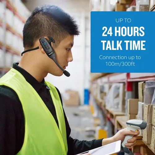Vista 5 de BlueParrott C400-XT – Auriculares Bluetooth con control por voz, sonido líder en la industria con largo alcance inalámbrico, cancelación de ruido