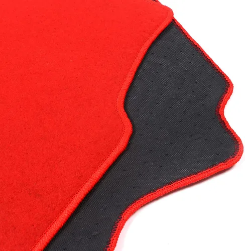 Vista 6 de IKON MOTORSPORTS, Alfombrillas compatibles con Acura Integra 1994-2001, ajuste de fábrica, alfombrillas de nailon rojo delanteras y traseras