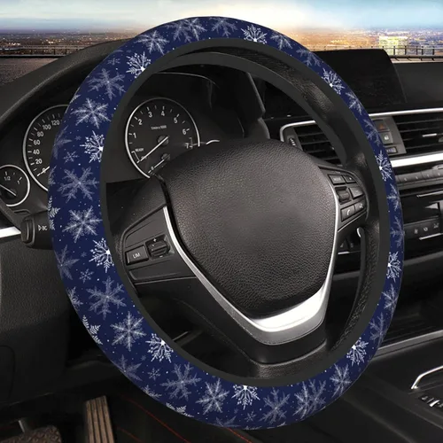Vista 9 de Funda para volante navideña universal de 15 pulgadas, accesorio para automóvil, protector para mujeres y hombres