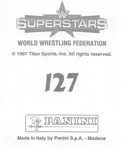 Vista 2 de 1997 Panini WWF Superstar Stickers Wrestling #127 The Headbangers (Mosh and Thrasher)/British Bulldog RC Rookie Sticker Official WWF World Wrestling