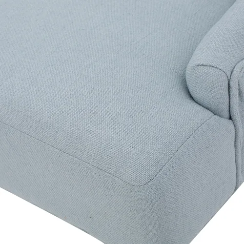 Vista 7 de Juego de 2 sillas de comedor Stacy Light Sky, en tela gris o verde azulado, Azul (Sky Blue)