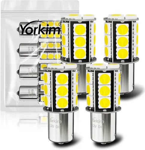 Vista 12 de Yorkim - Bombilla LED 194 ámbar, libre de error Canbus, 3-SMD 2835, T10 ámbar para interior, para luz de techo, mapa, puerta, cortesía, matrícula