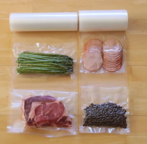 Vista 2 de Simple Houseware Bolsas selladoras al vacío de 8" x 16' Sous Vide Roll, paquete de 3
