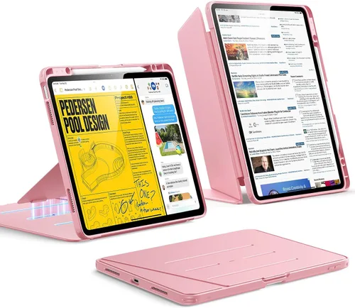 Vista 31 de ESR - Funda para iPad Air de 11 pulgadas M3/M2 (2025/2024), iPad Air de 5ª/4ª generación (2022/2020), funda con soporte vertical, múltiples ángulos