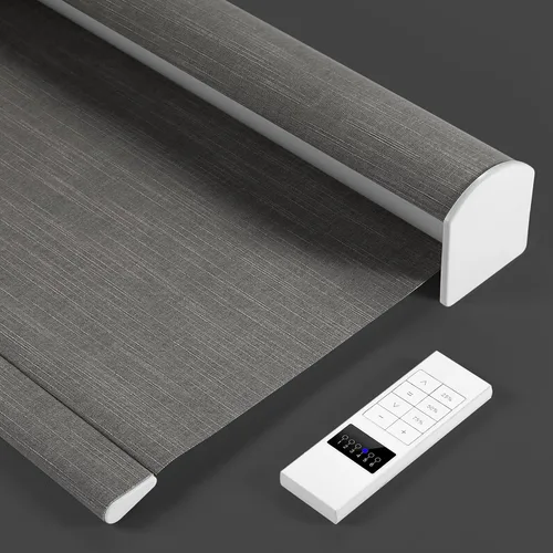 Vista 9 de ZSTARR Persianas enrollables motorizadas de filtrado de luz con control remoto, persianas inteligentes recargables compatibles con Alexa Google a