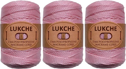 Vista 17 de Cordón de macramé de poliéster de 0.059-0.079 in, 3 madejas (3 x 153 yardas), cuerda de macramé 100% polipropileno de alta calidad, bolsa
