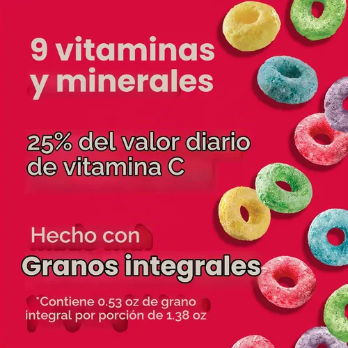Vista 7 de Kellogg's Froot Loops - Tazas de cereales para el desayuno, sabor a frutas, aperitivos de desayuno con vitamina C, original, caja de 18 onzas