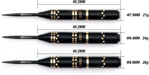 Vista 2 de CUESOUL JAZZ PLUS Dardos de punta de acero 0.74 oz con AK5 Dardos de vuelo y todos los accesorios de dardos Con forma BigWing