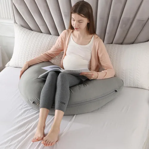 Vista 6 de BATTOP - Almohadas de embarazo con funda refrescante, almohada de maternidad para dormir, soporte para vientre, caderas, piernas, imprescindibles