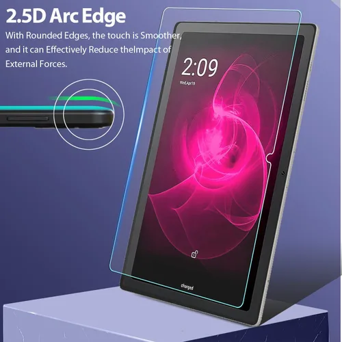 Vista 4 de T-Mobile REVVL Tab 5G - Protector de pantalla de vidrio templado de 10.36 pulgadas (2023), antihuellas, dureza 9H, compatible con fundas, sin