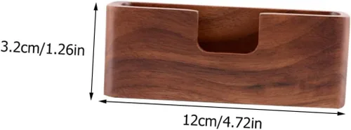 Vista 4 de EXCEART 1pc Estuche de madera para tarjetas de visita Soporte de tarjetas de madera Titular de tarjetas de nombre de madera Soporte para tarjetas