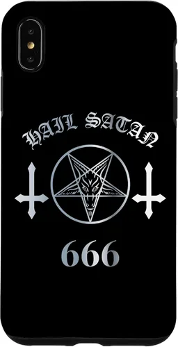 Vista 11 de iPhone 16 Upside Down Cross Satanic Pentagram Hail Satan 666 Case