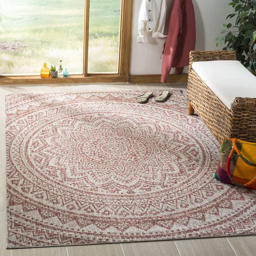 Vista 34 de SAFAVIEH Alfombra lavable al aire libre Courtyard Collection - 2'3" x 5', marfil y verde, no desprende pelusa y fácil limpieza, ideal para patio