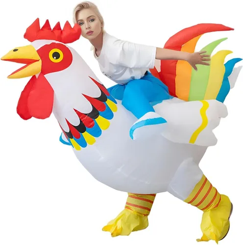 Vista 2 de Luxanna Disfraz inflable para adultos, Navidad, Halloween, fiesta, cosplay, traje de hombre y mujer, disfraz divertido de cuerpo completo
