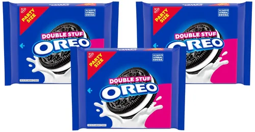 Vista 21 de OREO - Galletas de sándwich con doble relleno de chocolate, tamaño para fiestas, 24.95 onzas Siempre hecho con cacao real, certificado Kosher