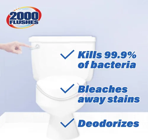 Vista 4 de Limpiador de inodoros antibacterial Bleach de 2000 Flushes, automático y con cloro, paquete de de 1, 1