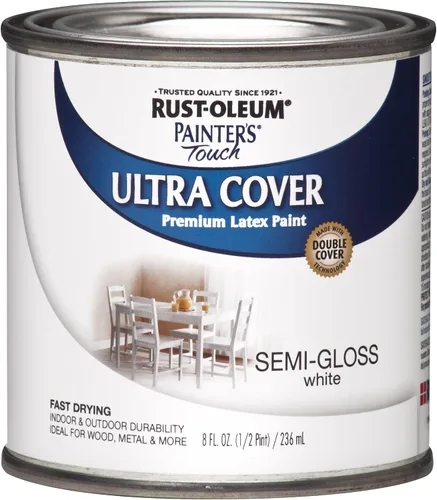 Vista 14 de Rust-Oleum 1976502 Painter's Touch - Pintura de látex, cuarto de galón, negro plano, 32 onzas líquidas, (paquete de 1)