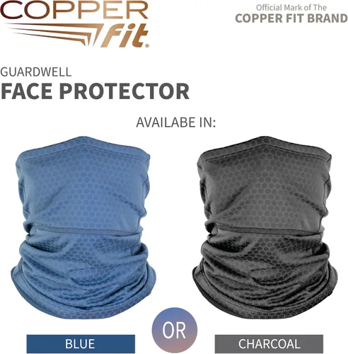 Vista 3 de Copper Fit Protector de cara y polaina de cuello unisex para adultos, color carbón