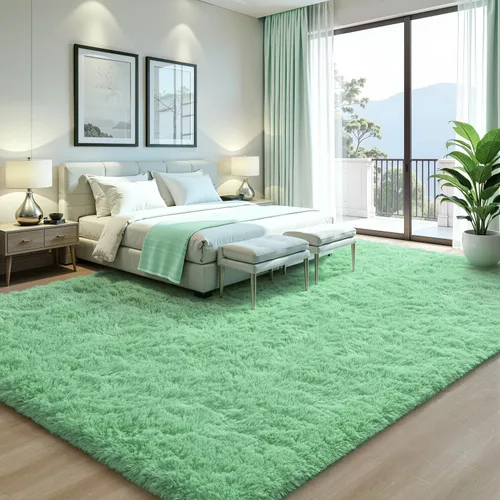 Vista 150 de EVOIONOS Alfombra Redonda Negra para Dormitorio, 4x4 Pies Alfombra de Área Circular Suave y Esponjosa para Sala de Estar, Alfombra Circular de Felpa
