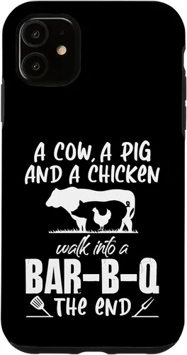 Vista 5 de iPhone 14 A Cow, A Pig And A Chicken Walk Into A Bar B Q End Case