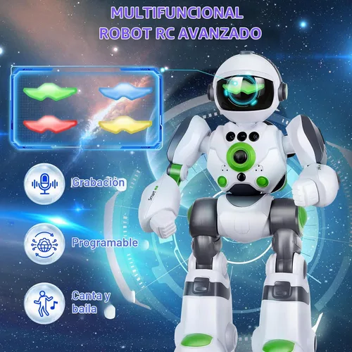 Vista 6 de Juguetes robóticos de regalo para niños: robot de control remoto programable con grabación de voz y control de gestos de baile, para niños pequeños