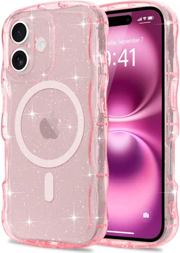 Vista 263 de Pepmune Funda magnética para iPhone 17 Pro Max, color rosa