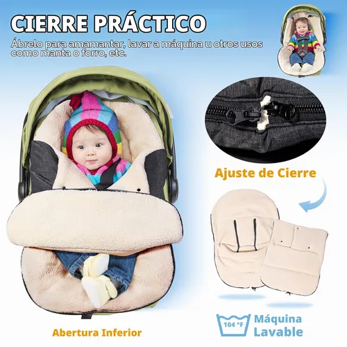 Vista 4 de Orzbow Funda de Asiento de Coche de Invierno para Bebé Manta para Asiento de Coche Infantil Funda de Asiento de Coche Impermeable con Cuello