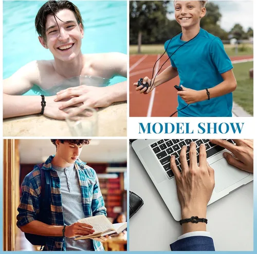 Vista 4 de TempBeau Pulsera de brújula para hombre 2025, regalos de graduación para él, universidad, secundaria, regalo de graduación para el primer día
