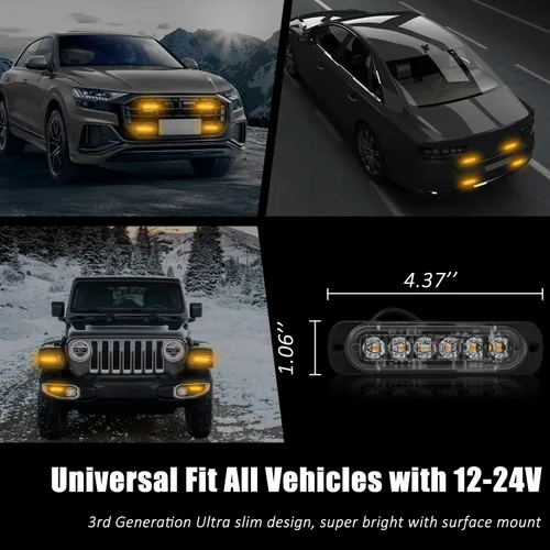 Vista 6 de XT Auto - Luz estroboscópica de advertencia (6 luces LED)