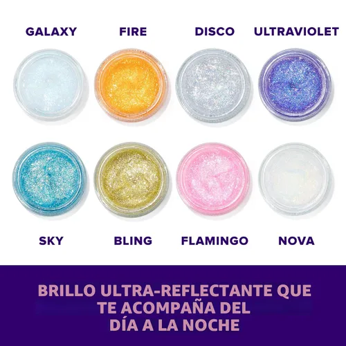 Vista 6 de UNICORN SNOT Gel holográfico con purpurina para la cara y el cuerpo Maquillaje de purpurina para las fiestas: Regalos para calcetines y Navidad