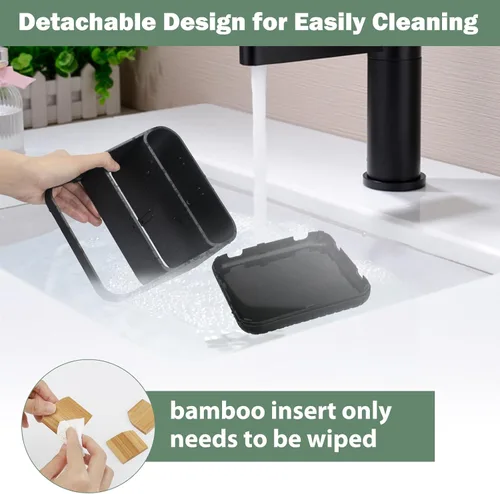 Vista 3 de Chintu Portacepillos de dientes para baño, organizador de encimera de baño, soporte eléctrico para cepillado de dientes, 6 ranuras para organización