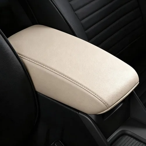 Vista 2 de AOMSAZTO Fundas para reposabrazos de consola central marfil para Corolla Toyota 2014-2019