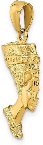 Vista 4 de ICE CARATS Collar con colgante africano de oro amarillo de 14 quilates, reina nefertiti, diosa egipcia, religión espiritual, joyería fina
