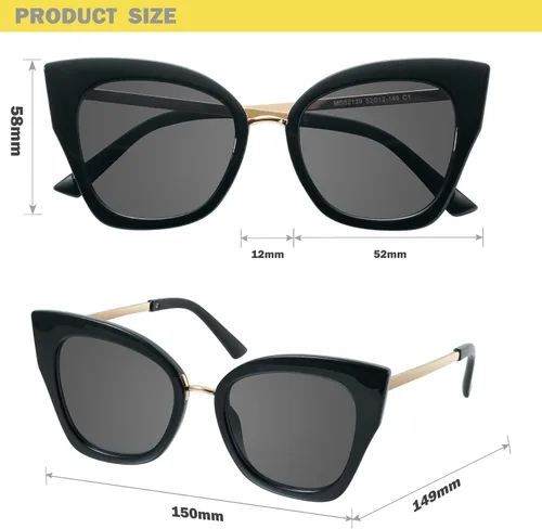 Vista 5 de mosanana Gafas de sol de ojo de gato de moda para mujer estilo fresco Duffy