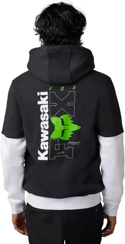 Vista 2 de Fox Racing Sudadera con capucha estándar Fox X Kawi con cremallera para hombre