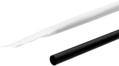 Vista 3 de Karat Papel de paja de plástico PP de 5.75 "envuelto, negro - 10,000 piezas