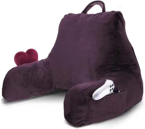 Vista 40 de Nestl Almohada de lectura para niños y adolescentes con espuma viscoelástica triturada, almohadas de respaldo para leer, ver y jugar, uso