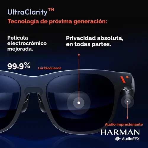 Vista 6 de VITURE Gafas Pro XR/AR, pantalla de 135 pulgadas, 120 Hz, 1000 nits, audio Harman, película electrocrómica, ajustes de miopía, para iPhone