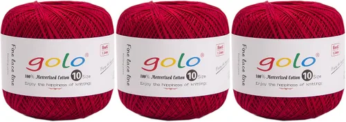 Vista 123 de Golo - 3 bolas de hilo de ganchillo tamaño 10, hilo de crochet para tejer a mano 102